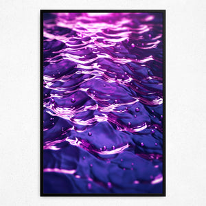 Neon Aquatic Serenity (Framed Poster)