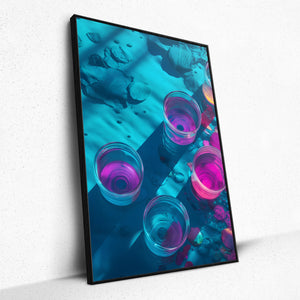 Neon Oasis (Framed Poster)